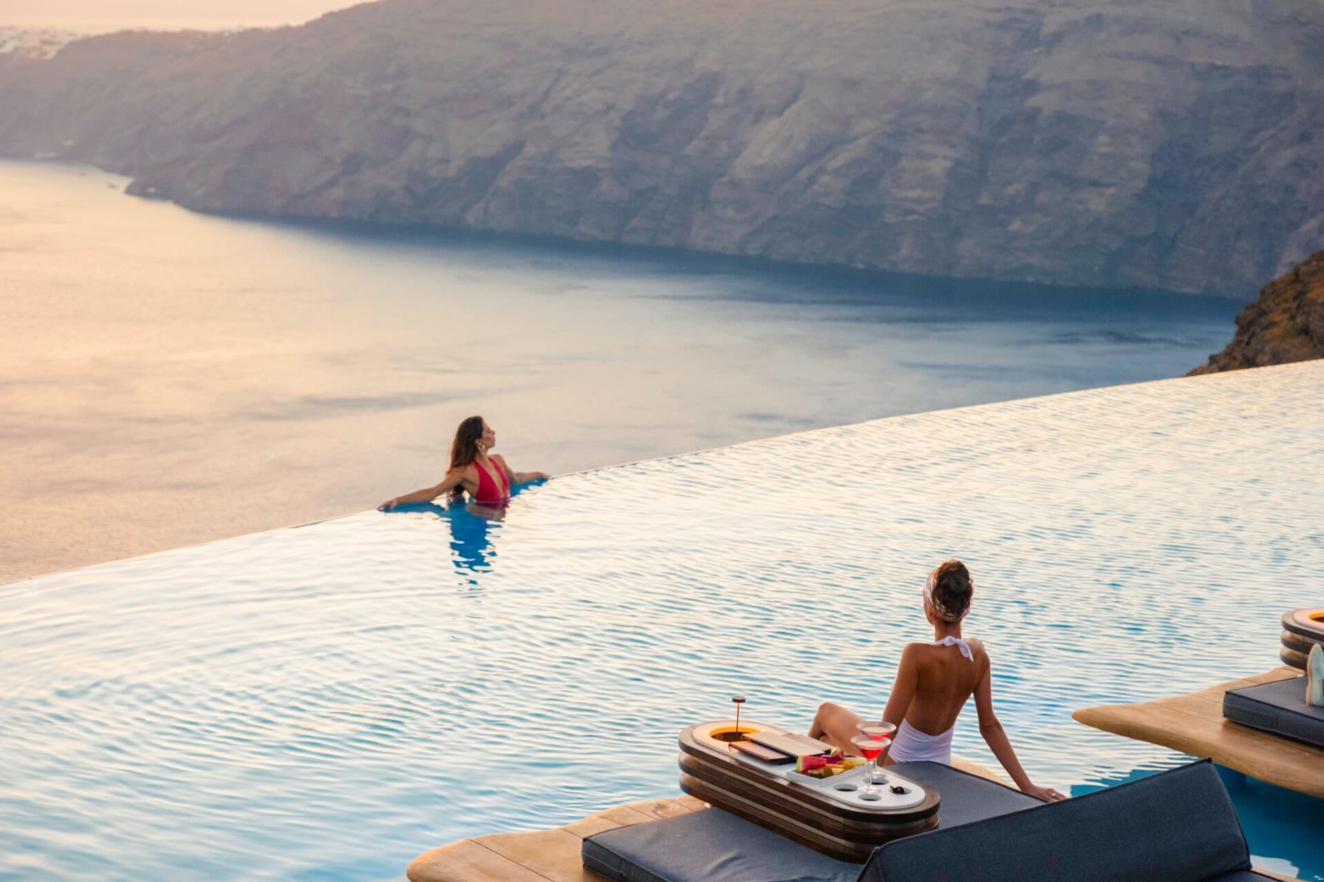Cavo Tagoo pool and lounge in Greece